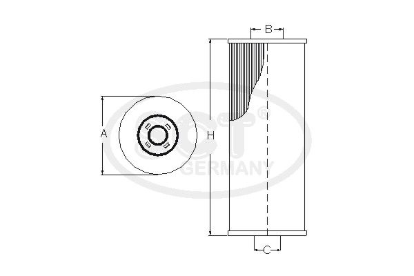 SCT GERMANY alyvos filtras SH 4763 P